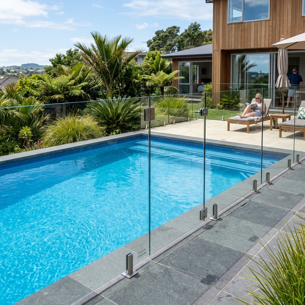 Compliant glass pool fencing in Auckland